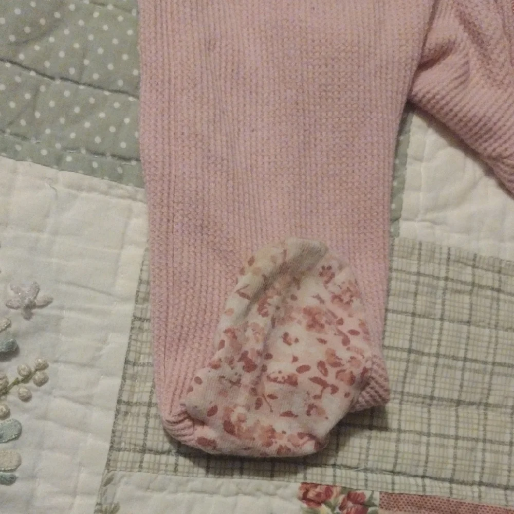 Carter's Soft Flannel Pink Floral Footie